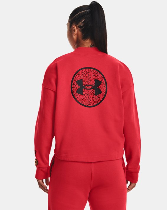 Women's UA Terry Lunar New Year Crew, Red, pdpMainDesktop image number 1